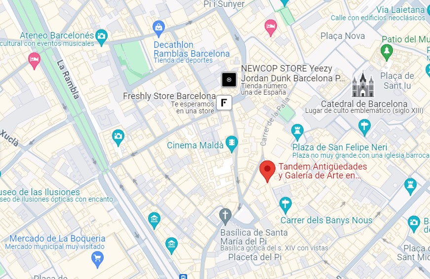 Tandem Antigüedades anticuario en el centro de Barcelona